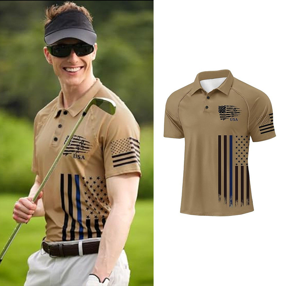 1776 USA Flag Polo Shirt Men's Patriotic Apparel Gifts For Boyfriend 1776 USA Flag Polo Shirt Men's Patriotic Apparel Gifts For Boyfriend
