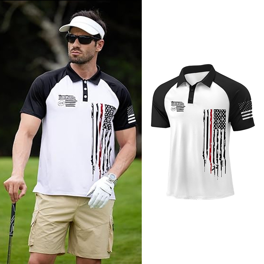 1776 USA Flag Polo Shirt Men's Patriotic Apparel Unique Gift For Boyfriend Birthday 1776 USA Flag Polo Shirt Men's Patriotic Apparel Unique Gift For Boyfriend Birthday