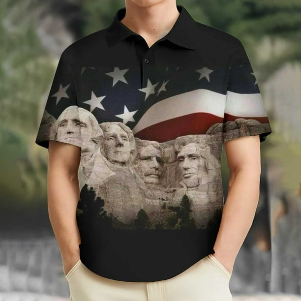 American Flag Polo Shirt Men's Patriotic Clothing Gift Ideas For Husband American Flag Polo Shirt Men's Patriotic Clothing Gift Ideas For Husband