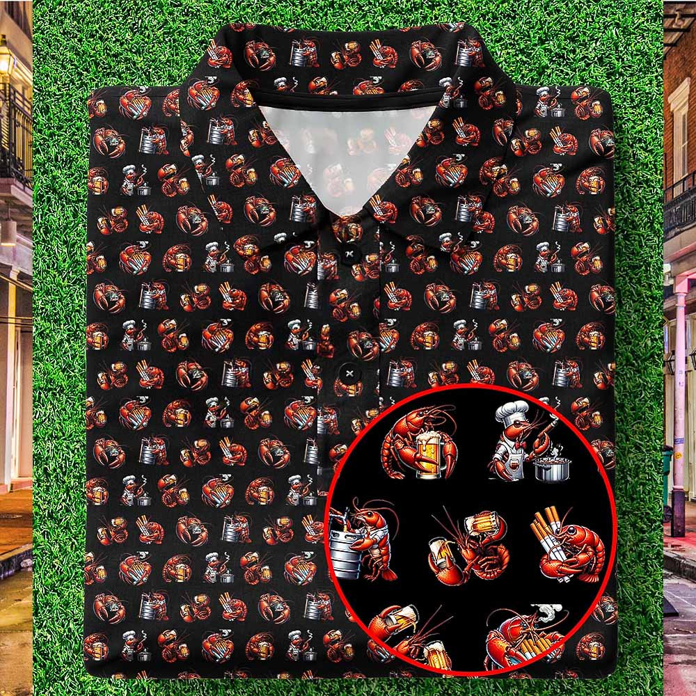 Crawfish Beer Polo Shirt Unique Clothing Best Gifts For Father Crawfish Beer Polo Shirt Unique Clothing Best Gifts For Father