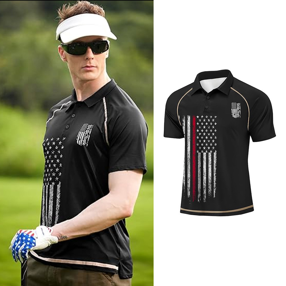 Distressed USA Flag Golf Polo Shirt Patriotic American Golf Apparel Short Sleeve Golf Merch Gift For Dad Distressed USA Flag Golf Polo Shirt Patriotic American Golf Apparel Short Sleeve Golf Merch Gift For Dad