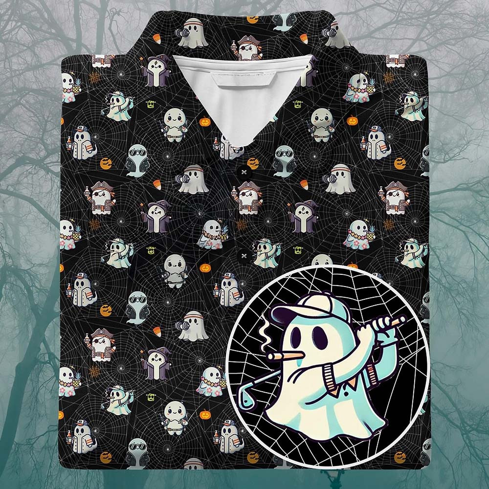 Ghosh Golf Halloween Polo Shirt Cute Clothes Gifts For Halloween Ghosh Golf Halloween Polo Shirt Cute Clothes Gifts For Halloween