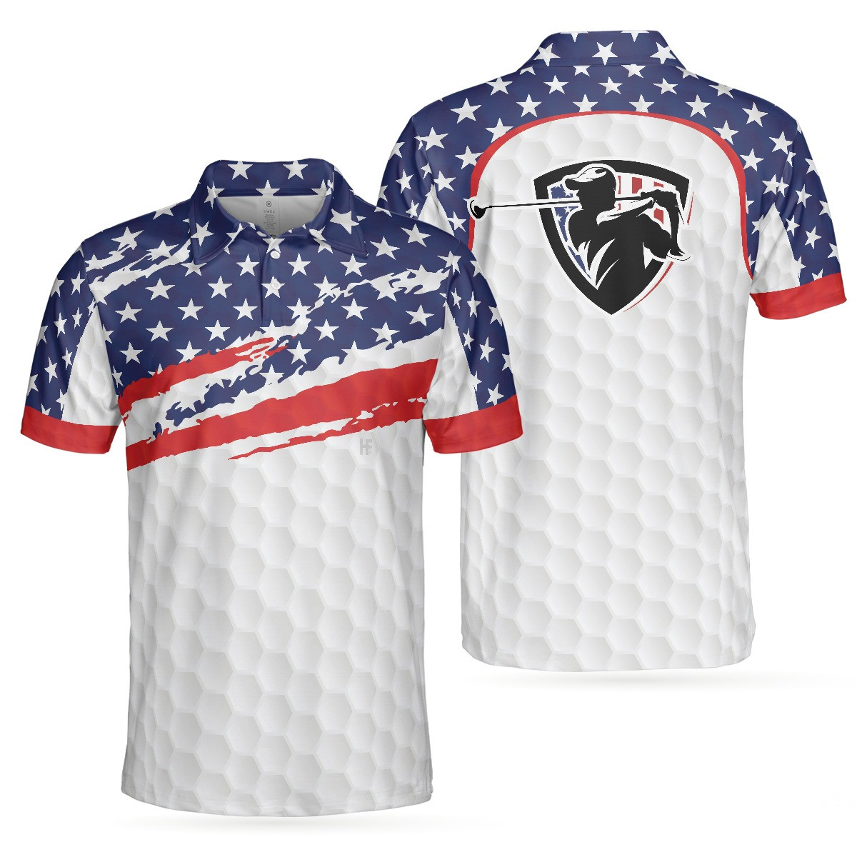 Golf Texture USA Golf Polo Shirt American Flag Polo Shirt Best Gifts For Golfers Golf Texture USA Golf Polo Shirt American Flag Polo Shirt Best Gifts For Golfers