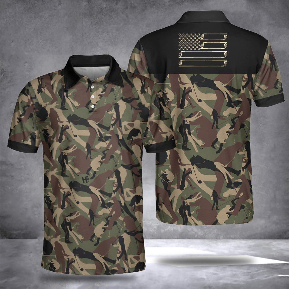 Golfer Camouflage Pattern Golf Polo Shirt Clothes Best Golf Gifts For Men Golfer Camouflage Pattern Golf Polo Shirt Clothes Best Golf Gifts For Men