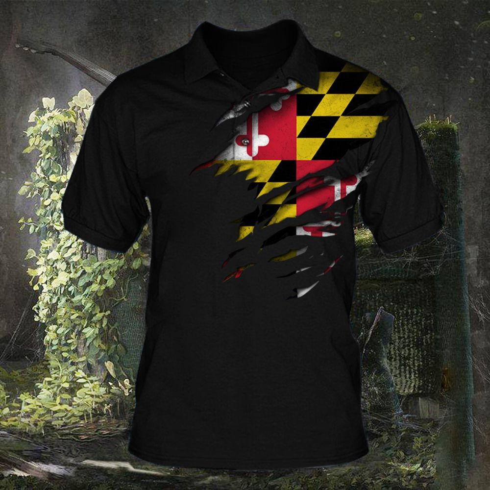 Maryland Mens Polo Shirt Flag Maryland State Clothes Patriotic Apparel Maryland Mens Polo Shirt Flag Maryland State Clothes Patriotic Apparel