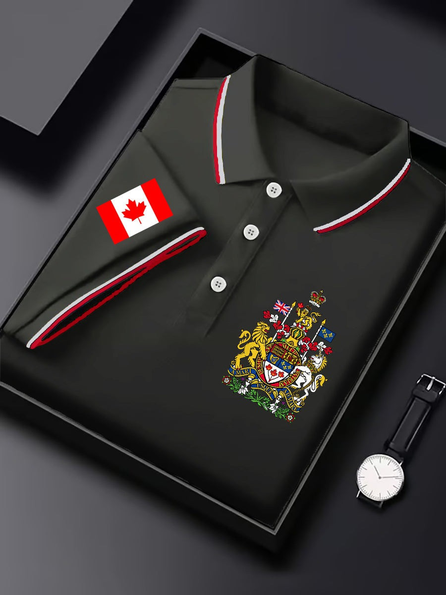Mens Canada Day Polo Shirt Canadian Maple Leaf Casual Top Gift For Canadians Mens Canada Day Polo Shirt Canadian Maple Leaf Casual Top Gift For Canadians