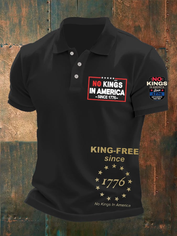 Men'S King Free In America Polo Shirt Gifts For Dad Golfers Men'S King Free In America Polo Shirt Gifts For Dad Golfers