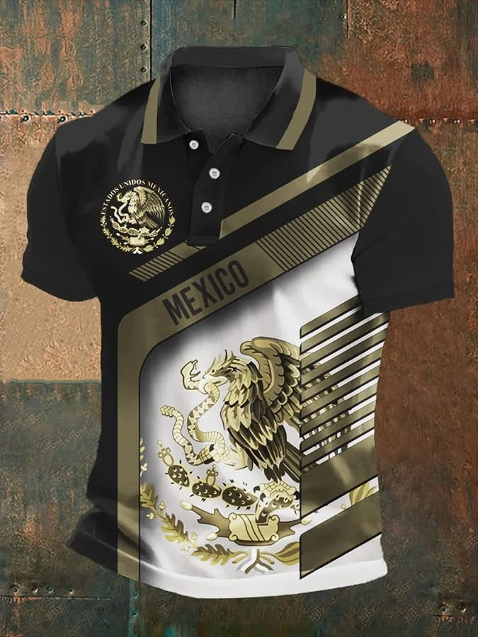 Mexico's Independence Day Men's Polo Shirt Mexican Apparel Gifts For Him Mexico's Independence Day Men's Polo Shirt Mexican Apparel Gifts For Him