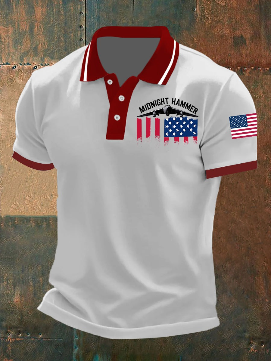 Operation Midnight Hammer B-2 Spirit Polo Shirt Patriotic Shirt Gifts For Him Operation Midnight Hammer B-2 Spirit Polo Shirt Patriotic Shirt Gifts For Him