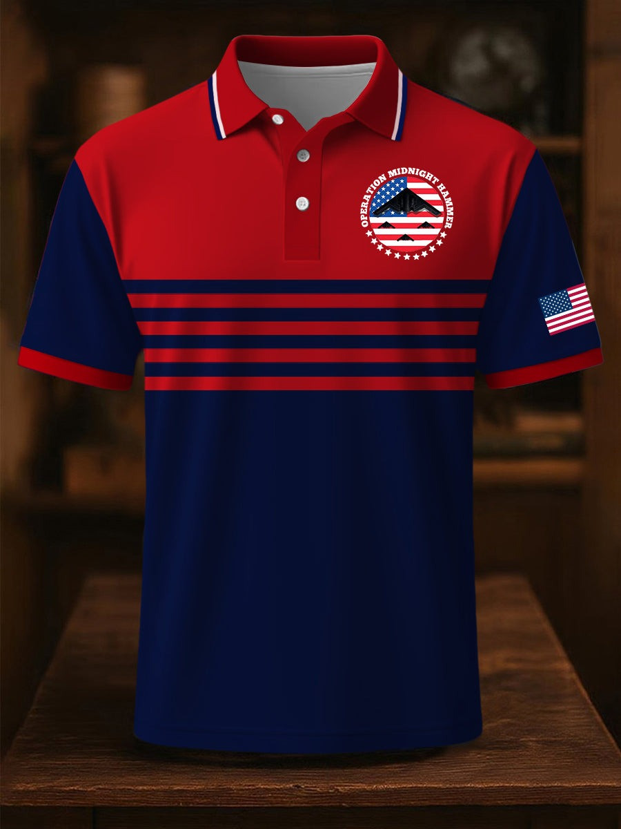 Operation Midnight Hammer Polo Shirt Men's B-2 Spirit B2 Stealth Bomber Merch Clothing Operation Midnight Hammer Polo Shirt Men's B-2 Spirit B2 Stealth Bomber Merch Clothing