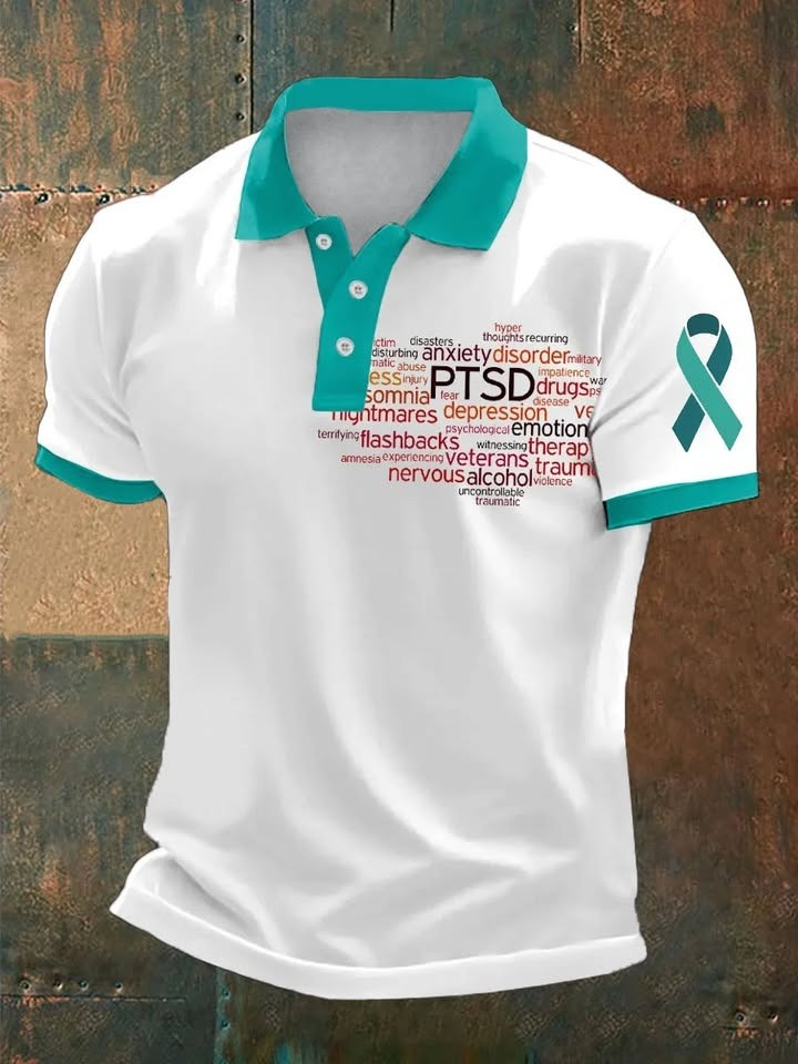PTSD Awareness Matter Polo Shirt Men's National PTSD Awareness Day Clothing Gifts PTSD Awareness Matter Polo Shirt Men's National PTSD Awareness Day Clothing Gifts