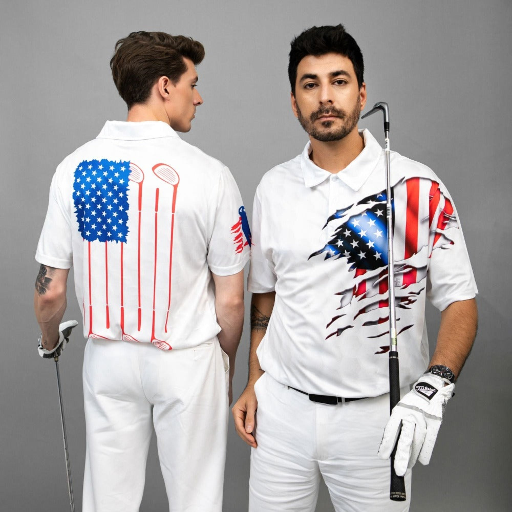 Skull Golf American Flag Polo Shirt Patriotic Golf Shirt Gifts For Dad Skull Golf American Flag Polo Shirt Patriotic Golf Shirt Gifts For Dad