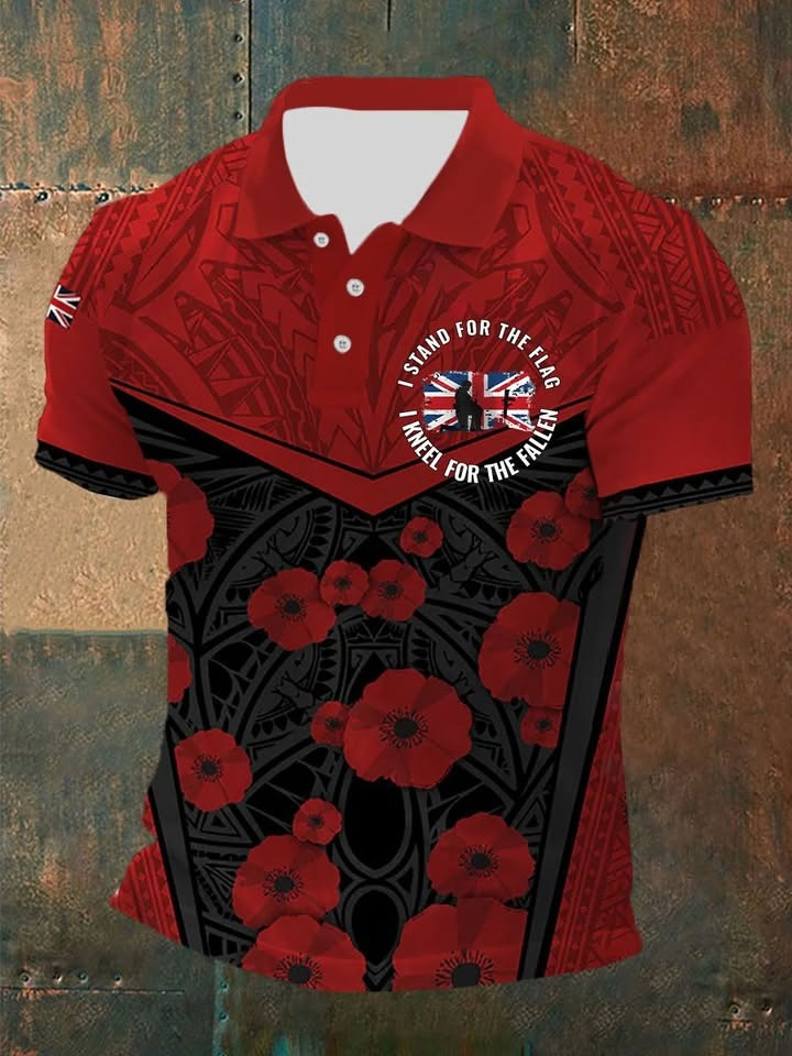 UK Veteran I Stand For The Flag Kneel For The Fallen Polo Shirt Gifts For Veterans UK Veteran I Stand For The Flag Kneel For The Fallen Polo Shirt Gifts For Veterans