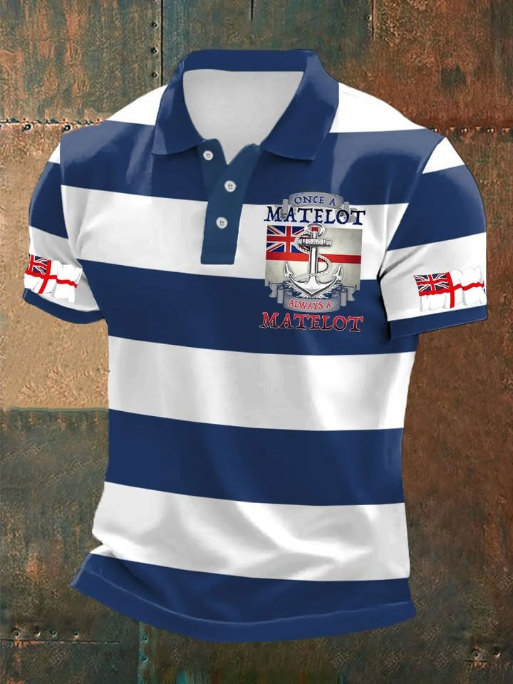 UK Veteran Once A Matelot Always A Matelot Polo Shirt Veteran's Day Gifts UK Veteran Once A Matelot Always A Matelot Polo Shirt Veteran's Day Gifts