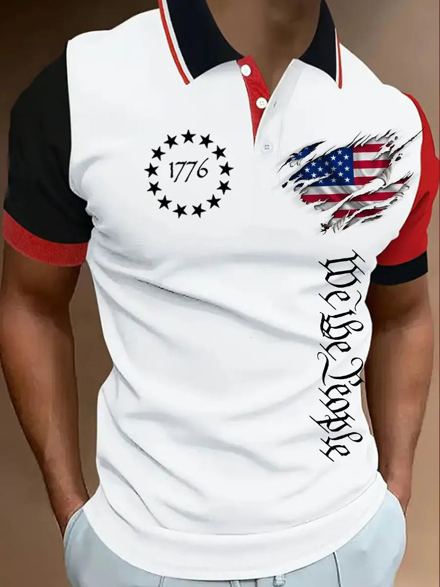 1776 We The People Patriotic Polo Shirt Independence Day Gift for USA Pride Fans 1776 We The People Patriotic Polo Shirt Independence Day Gift for USA Pride Fans