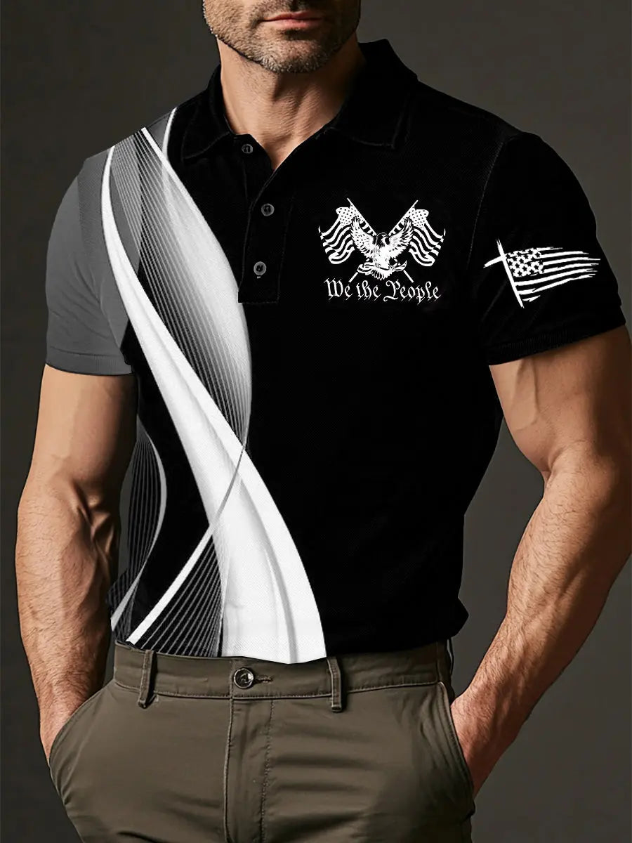 1776 We The People Polo Shirt Patriotic Gift for USA Supporters American Pride Apparel 1776 We The People Polo Shirt Patriotic Gift for USA Supporters American Pride Apparel