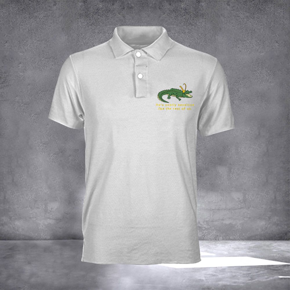 Alligator Polo Shirt He's Overly Sensitive Like The Rest Of Us T-Shirt Alligator Loki Merch Alligator Polo Shirt He's Overly Sensitive Like The Rest Of Us T-Shirt Alligator Loki Merch