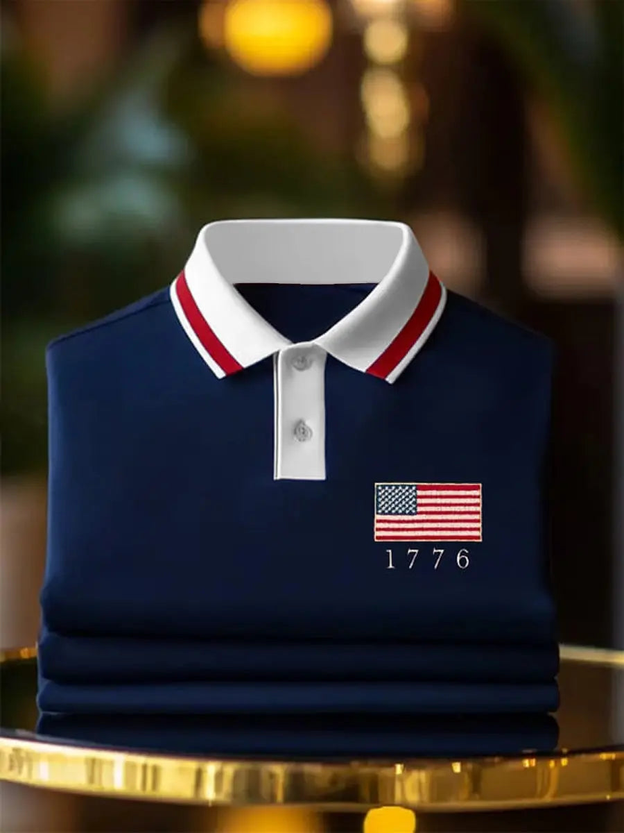 American Flag 1776 Polo Shirt for Patriotic Style Perfect Gift for USA Pride Supporters American Flag 1776 Polo Shirt for Patriotic Style Perfect Gift for USA Pride Supporters