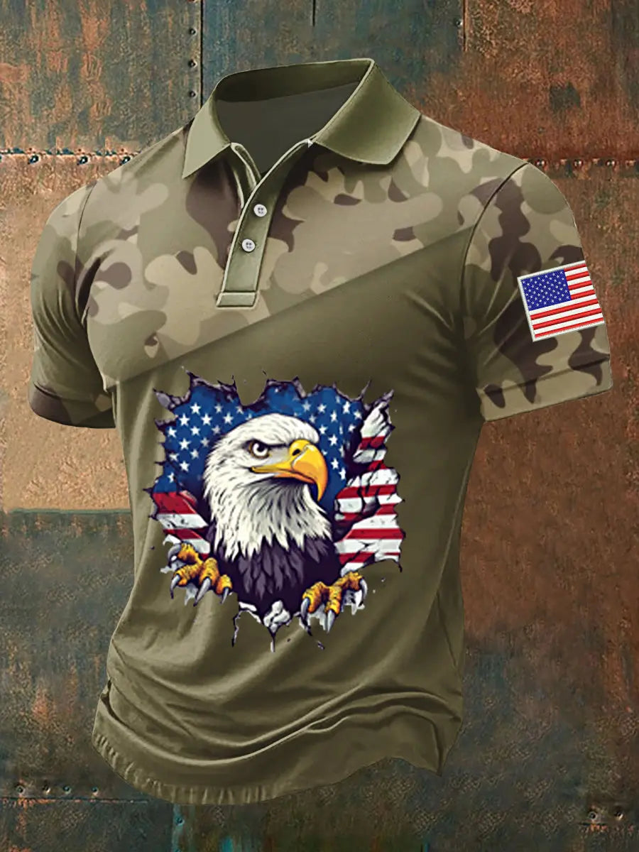 American Flag Eagle Polo Shirt Patriotic Gift for USA Supporters and Proud Americans American Flag Eagle Polo Shirt Patriotic Gift for USA Supporters and Proud Americans