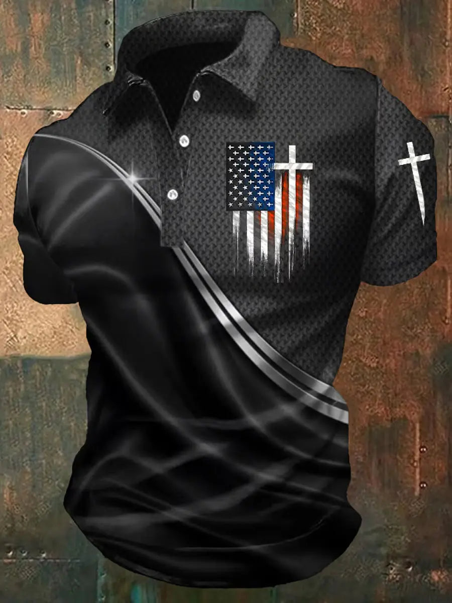American Flag Patriotic Polo Shirt Independence Day Gift for Proud USA Supporters American Flag Patriotic Polo Shirt Independence Day Gift for Proud USA Supporters
