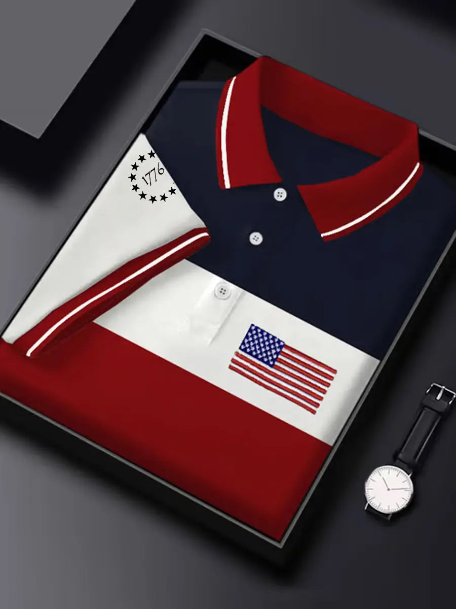 American Flag Polo Shirt Patriotic Gift for Independence Day 1776 USA Pride Apparel American Flag Polo Shirt Patriotic Gift for Independence Day 1776 USA Pride Apparel