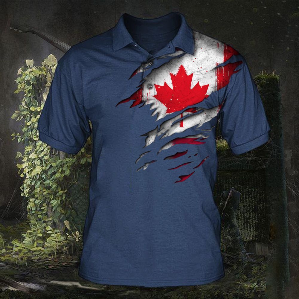 Canada Flag Polo Shirt Mens Clothing Canada Golf Shirt Patriotic Canada Flag Polo Shirt Mens Clothing Canada Golf Shirt Patriotic