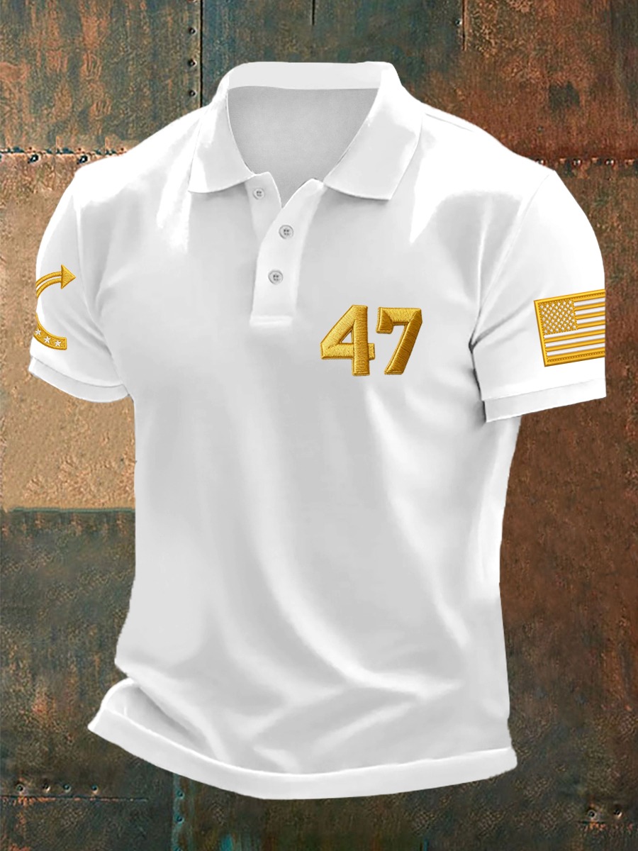 Charlie Kirk 47 Gold Polo Shirt Freedom 47 Charlie Kirk Clothing For Trump's Supporters Charlie Kirk 47 Gold Polo Shirt Freedom 47 Charlie Kirk Clothing For Trump's Supporters