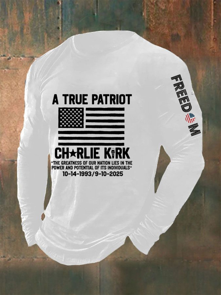 Charlie Kirk A True Patriot Long Sleeve Shirt Tribute Charlie Kirk Legend Clothing Charlie Kirk A True Patriot Long Sleeve Shirt Tribute Charlie Kirk Legend Clothing