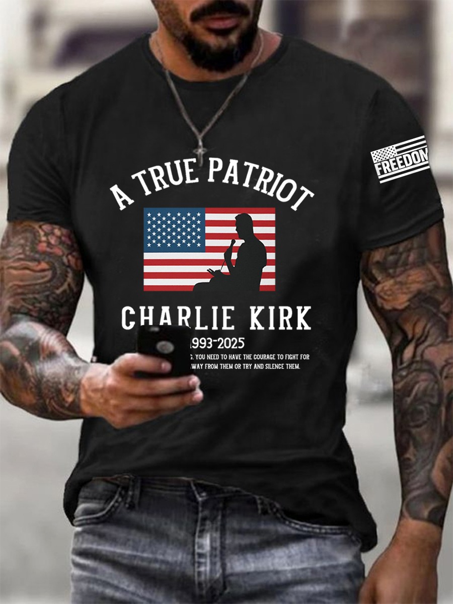 Charlie Kirk A True Patriot T-Shirt 1993 2025 Charlie Kirk Freedom Tee Gifts For Fans Charlie Kirk A True Patriot T-Shirt 1993 2025 Charlie Kirk Freedom Tee Gifts For Fans