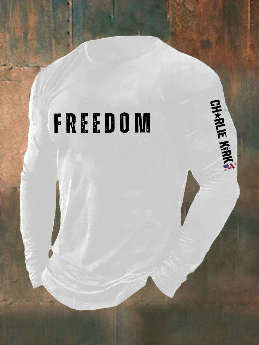 Charlie Kirk Freedom Long Sleeve Shirt TPUSA Charlie Kirk Online Merch Store Gifts Charlie Kirk Freedom Long Sleeve Shirt TPUSA Charlie Kirk Online Merch Store Gifts