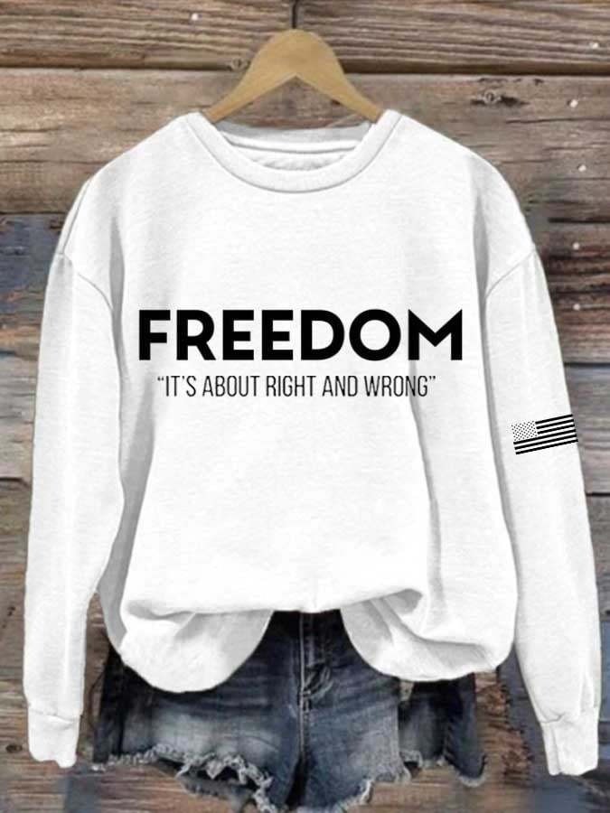 Charlie Kirk Freedom Sweatshirt It's All About Right And Wrong Charlie Kirk Statement Gifts Charlie Kirk Freedom Sweatshirt It's All About Right And Wrong Charlie Kirk Statement Gifts