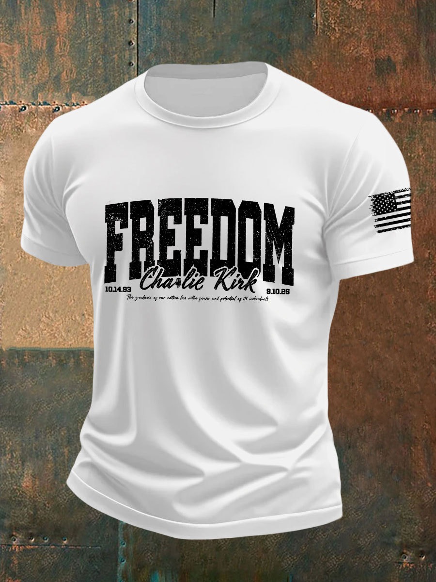 Charlie Kirk Freedom T-Shirt Charlie Kirk Apparel Store Gifts For Activist Trump Supporters Charlie Kirk Freedom T-Shirt Charlie Kirk Apparel Store Gifts For Activist Trump Supporters