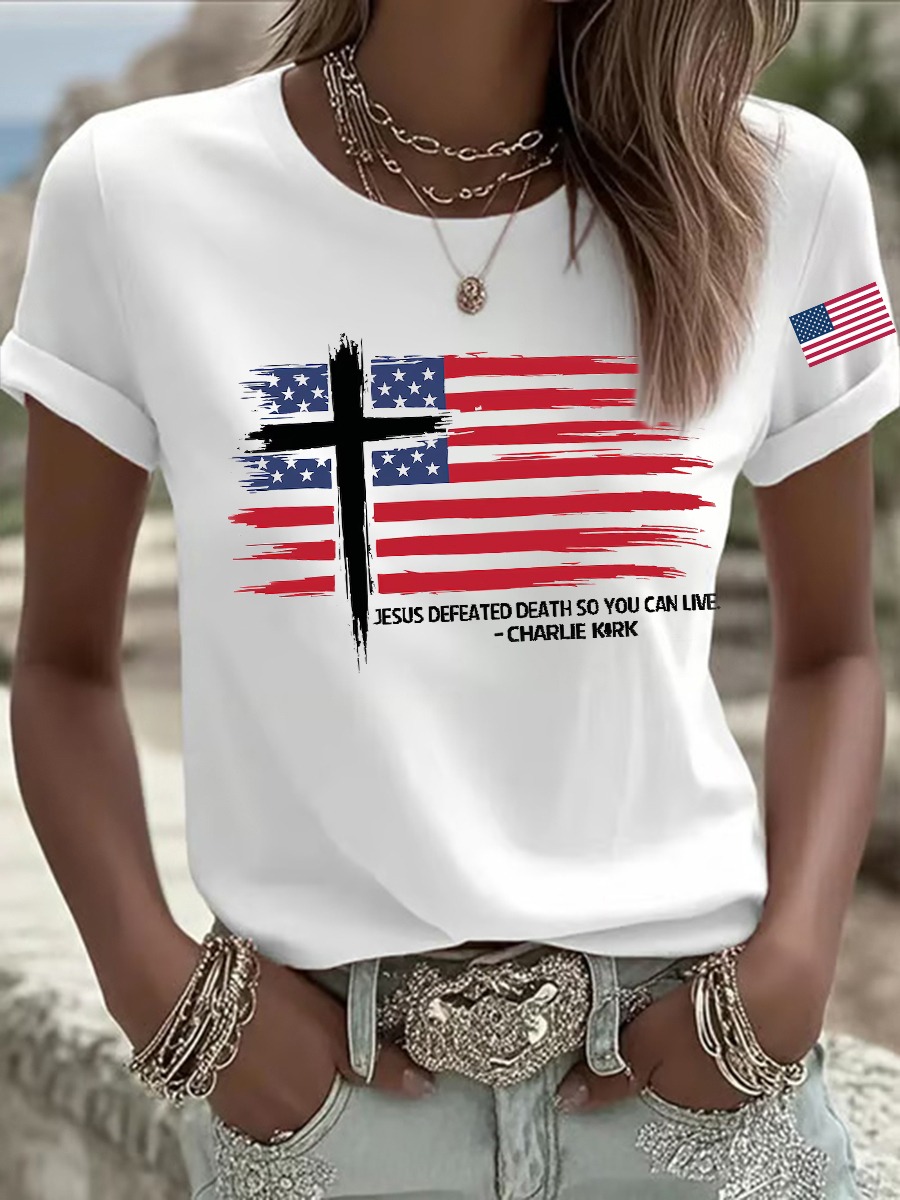 Charlie Kirk Freedom T-shirt Jesus Defeated Death You Can Live 2025 CK 47 Merchandise Charlie Kirk Freedom T-shirt Jesus Defeated Death You Can Live 2025 CK 47 Merchandise