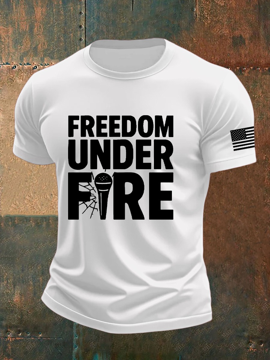 Charlie Kirk Freedom Under Fire T-Shirt Turning Point Clothing Store Shirt Gifts Charlie Kirk Freedom Under Fire T-Shirt Turning Point Clothing Store Shirt Gifts