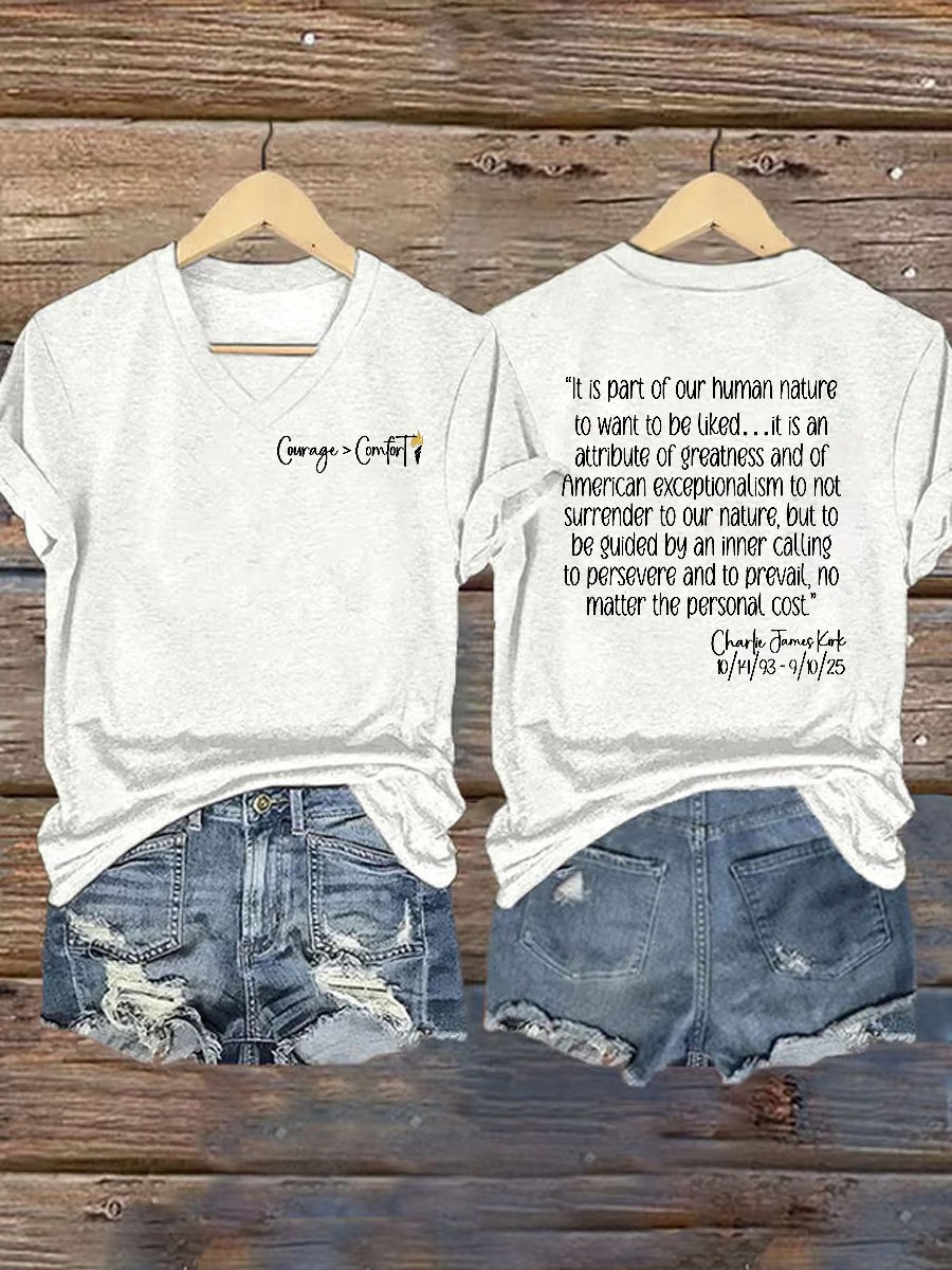 Charlie Kirk Freedom V-neck Shirt Courage Comfort 1993 2025 CK 47 Charlie Kirk Apparel Charlie Kirk Freedom V-neck Shirt Courage Comfort 1993 2025 CK 47 Charlie Kirk Apparel