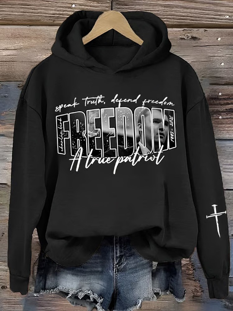 Charlie Kirk Hoodie Speak Truth Defend Freedom A True Patriot Charlie Kirk Apparel Charlie Kirk Hoodie Speak Truth Defend Freedom A True Patriot Charlie Kirk Apparel