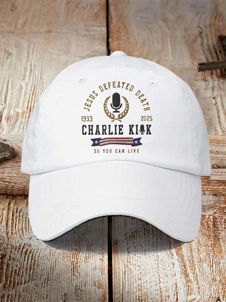Charlie Kirk Jesus Defeated Death Hat So You Can Live 1993 2025 Charlie Kirk Cap Gifts Charlie Kirk Jesus Defeated Death Hat So You Can Live 1993 2025 Charlie Kirk Cap Gifts