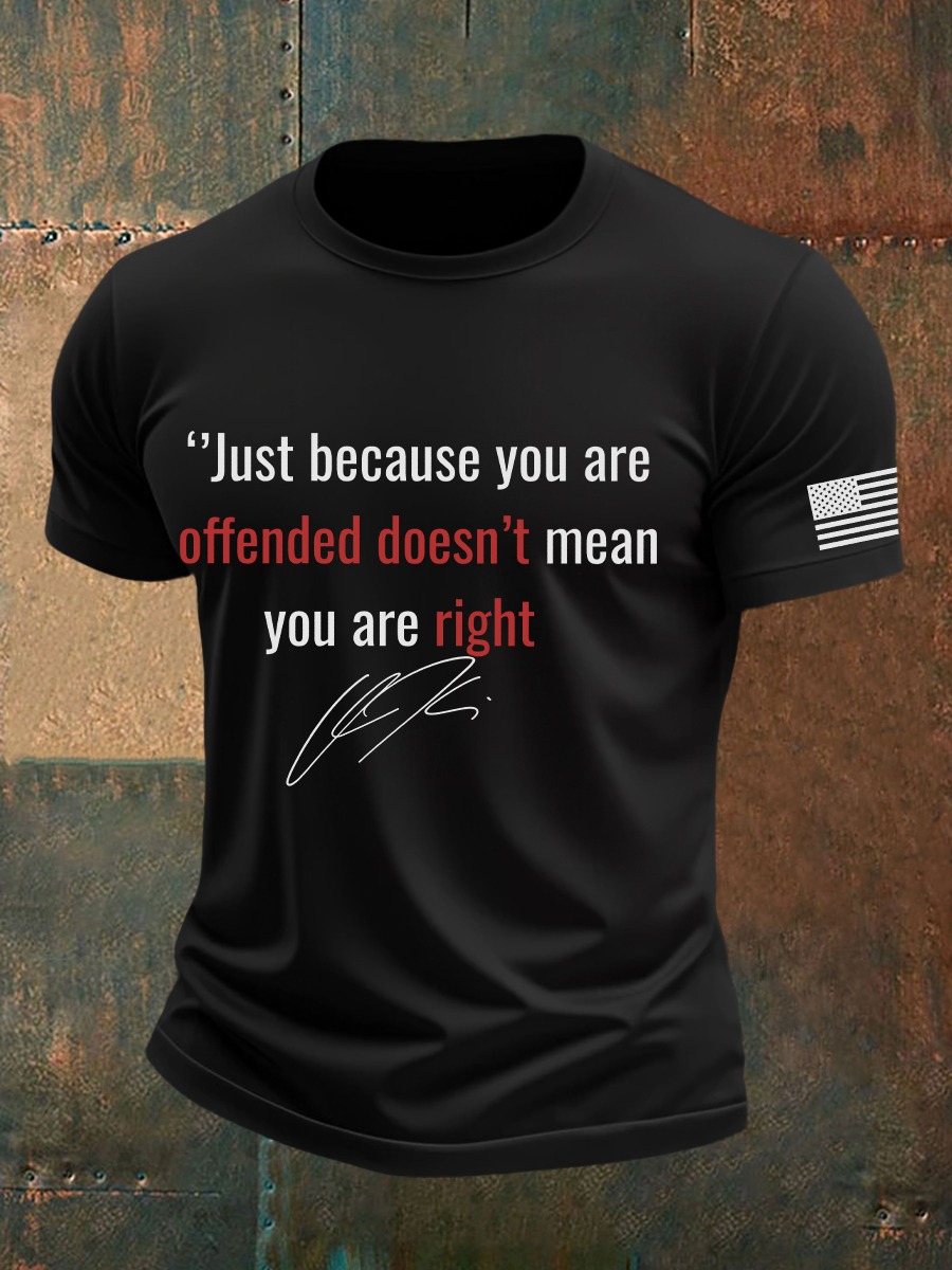 Charlie Kirk Just Because You Are Offended T-Shirt Charlie Kirk Signature Shirt Gifts Charlie Kirk Just Because You Are Offended T-Shirt Charlie Kirk Signature Shirt Gifts