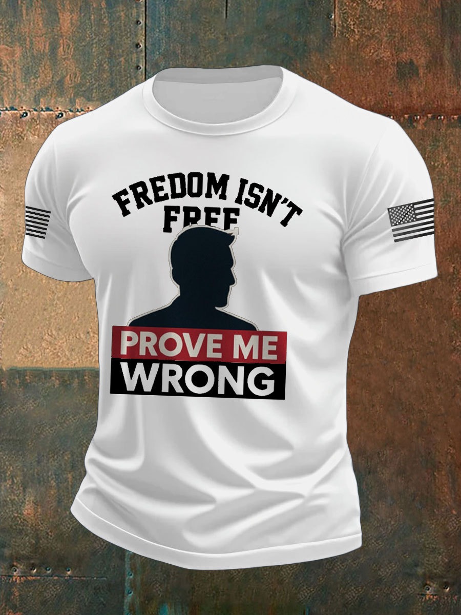 Charlie Kirk Mens Shirt Freedom Isnt Free Prove Me Wrong RIP Charlie Kirk Clothing Charlie Kirk Mens Shirt Freedom Isnt Free Prove Me Wrong RIP Charlie Kirk Clothing