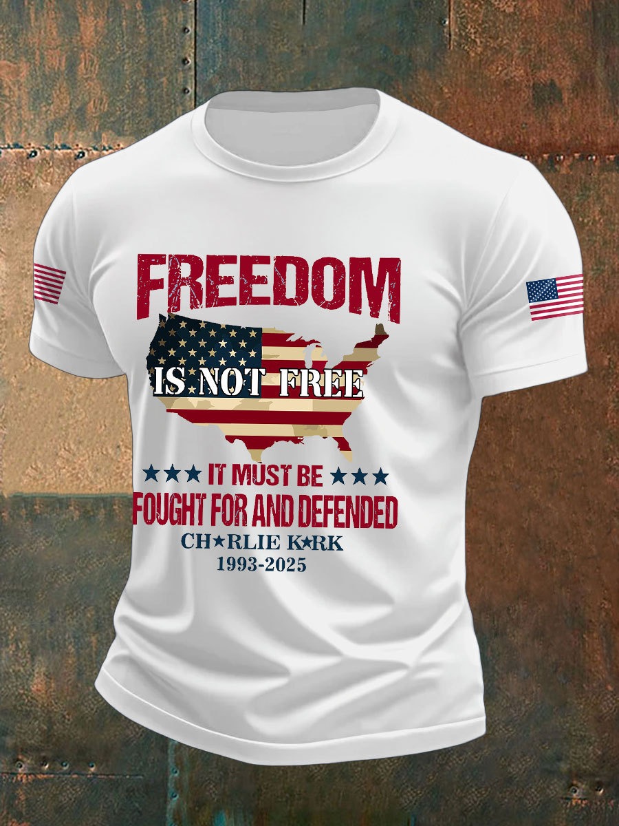 Charlie Kirk Shirt Freedom Is Not Free Freedom Clothing Charlie Kirk Apparel Store 