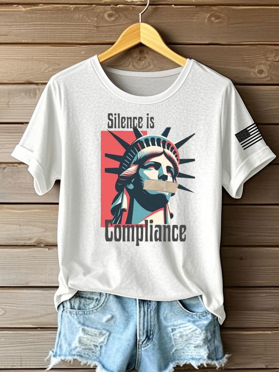 Charlie Kirk Silence Is Compliance T-Shirt TPUSA Freedom Shirt Patriotic Gifts Charlie Kirk Silence Is Compliance T-Shirt TPUSA Freedom Shirt Patriotic Gifts