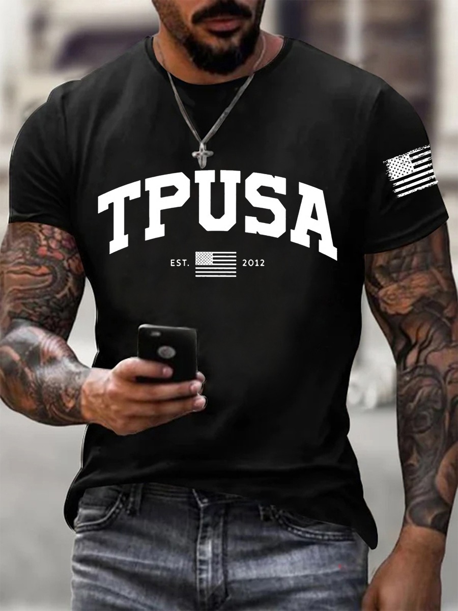 Charlie Kirk TPUSA Mens Shirt Turning Point USA T-Shirt TPUSA Merch Gift For Patriots Charlie Kirk TPUSA Mens Shirt Turning Point USA T-Shirt TPUSA Merch Gift For Patriots