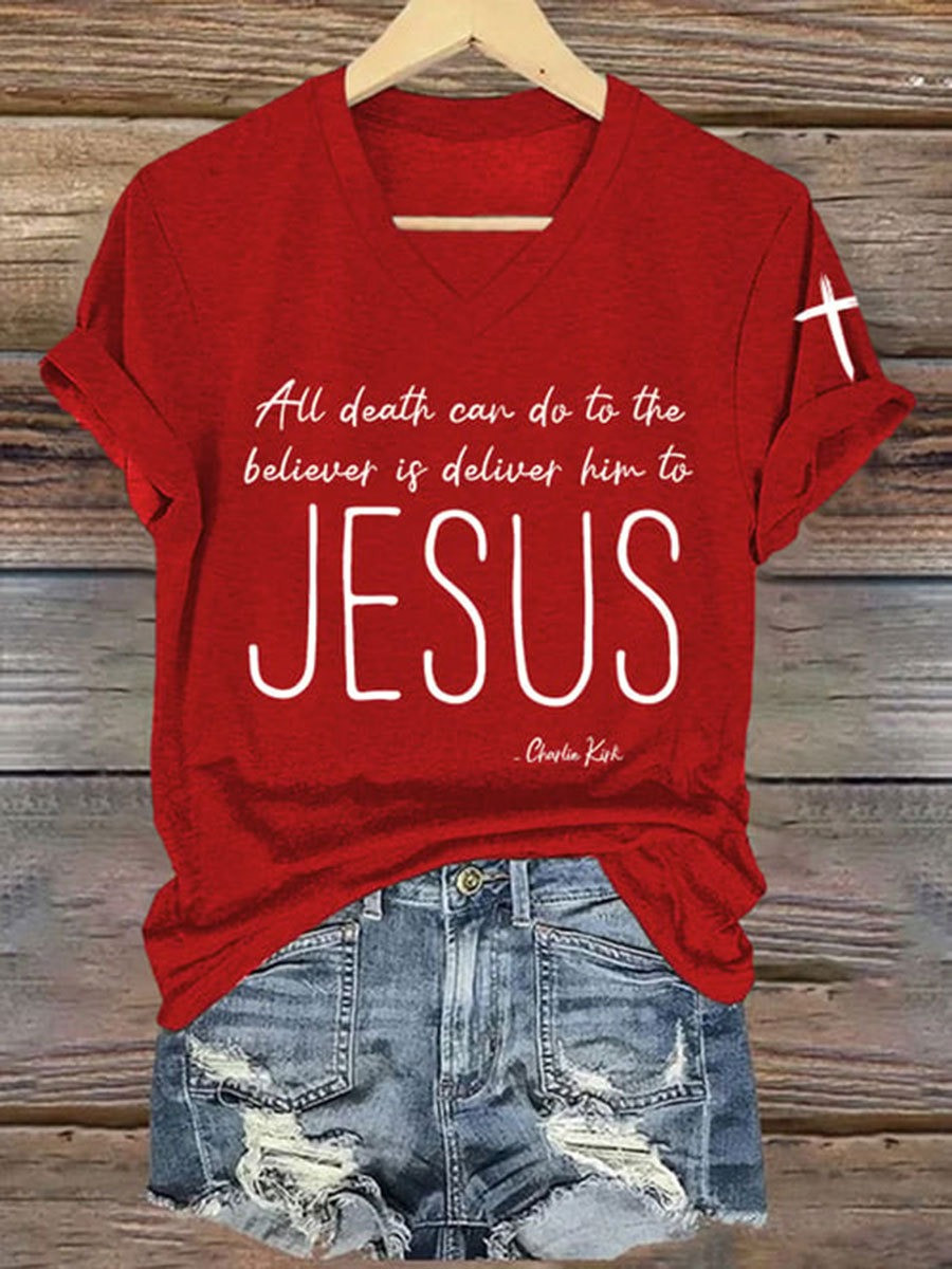 Charlie Kirk V-Neck Shirt Deliver Him To Jesus RIP Charlie Kirk Merch Faith Gifts Charlie Kirk V-Neck Shirt Deliver Him To Jesus RIP Charlie Kirk Merch Faith Gifts