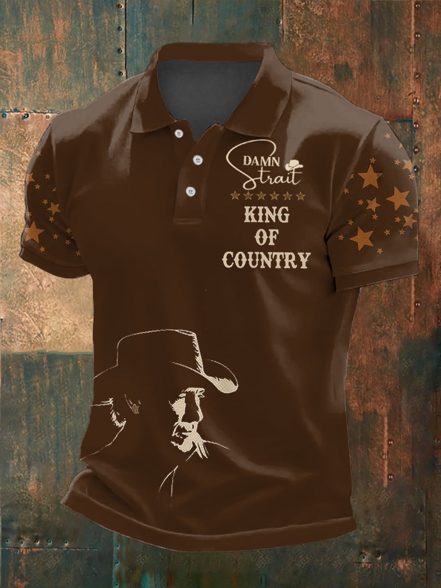 Damn Strait King George Country Music Fan Men's Polo Shirt Gifts For Fans Damn Strait King George Country Music Fan Men's Polo Shirt Gifts For Fans