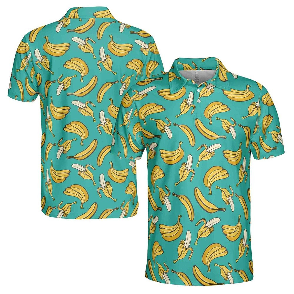 Funny Colorful Banana Golf Men's Polo Shirt Gifts For Banana Lovers Funny Colorful Banana Golf Men's Polo Shirt Gifts For Banana Lovers