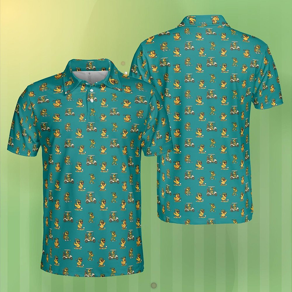 Funny Duck Playing Golf Polo Shirt Cute Duck Golf Polo Shirt Gifts For Duck Lovers Funny Duck Playing Golf Polo Shirt Cute Duck Golf Polo Shirt Gifts For Duck Lovers