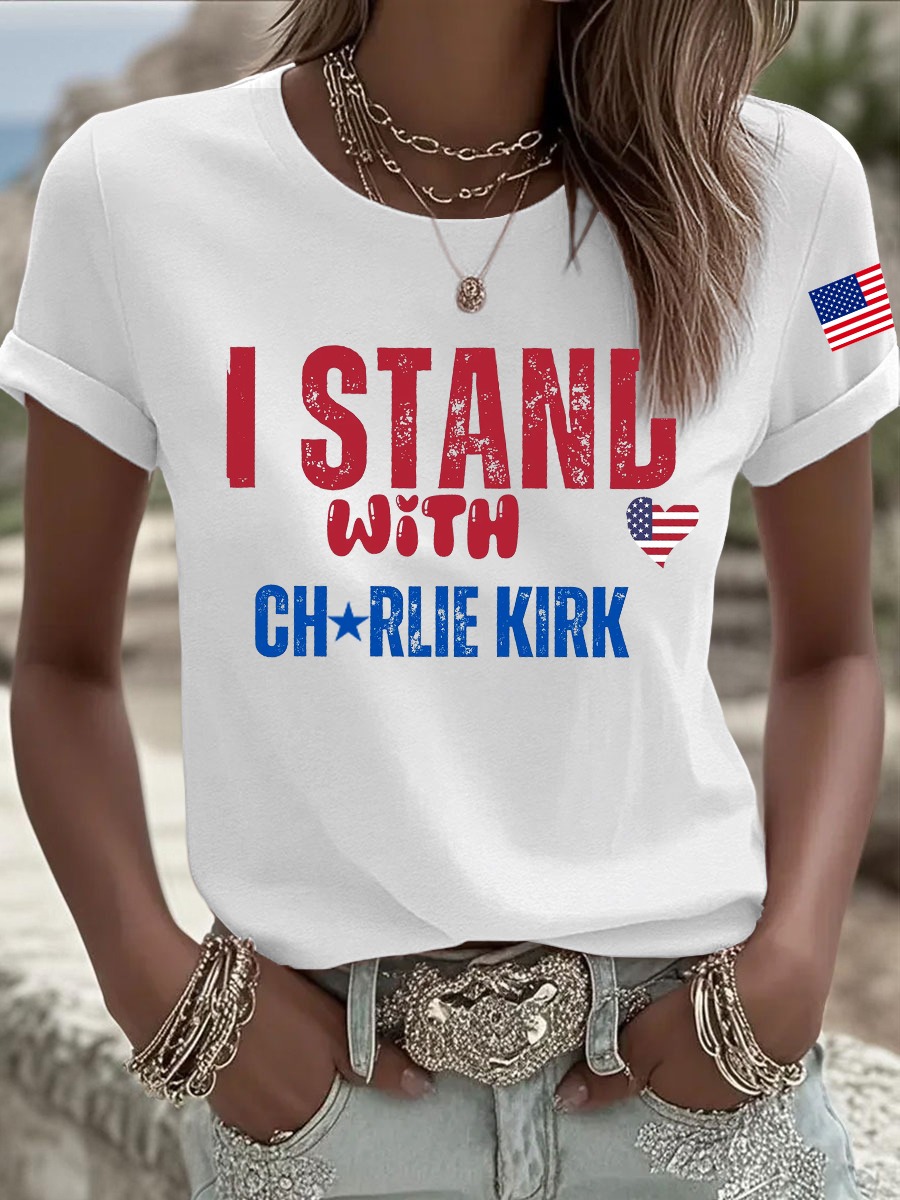 I Stand With Charlie Kirk Womens Shirt Charlie Kirk Merch Store Turning Point Merch I Stand With Charlie Kirk Womens Shirt Charlie Kirk Merch Store Turning Point Merch