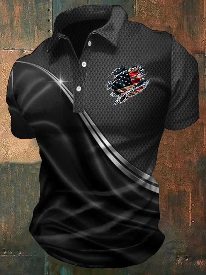 Independence Day Flag Polo Shirt Men's Patriotic Clothing Useful Gifts For Husband Independence Day Flag Polo Shirt Men's Patriotic Clothing Useful Gifts For Husband