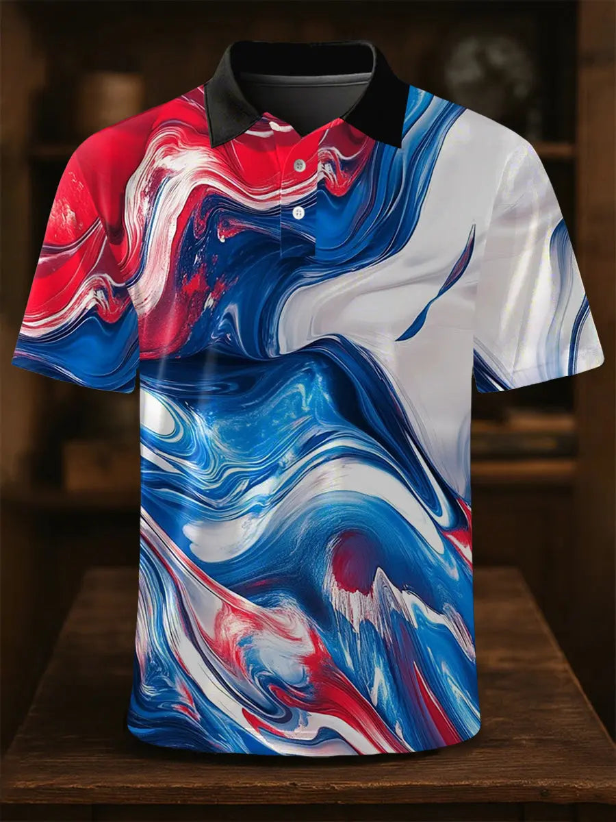 Independence Day Flag Print Short Sleeve Shirt for Patriotic Celebrations USA Pride Independence Day Flag Print Short Sleeve Shirt for Patriotic Celebrations USA Pride