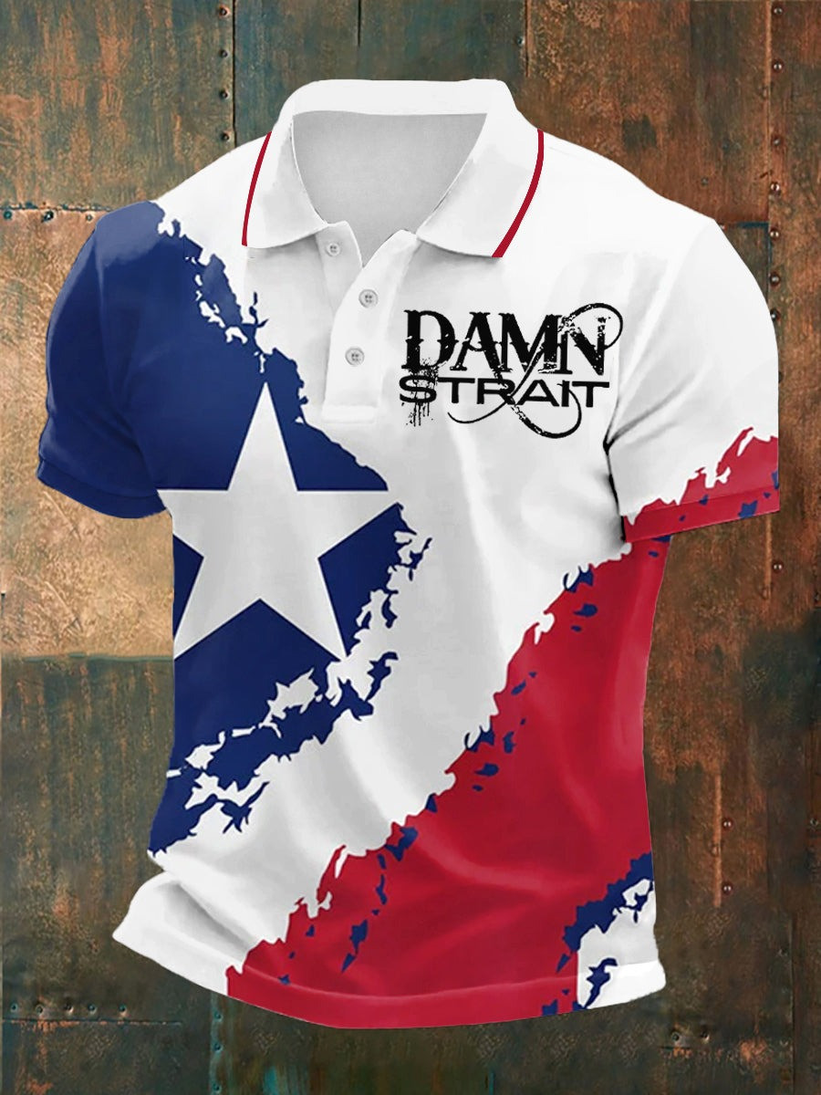 Men's Damn Strait Country Music Polo Shirt Gift Ideas For Fans Men's Damn Strait Country Music Polo Shirt Gift Ideas For Fans